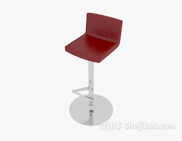 免费时尚简约吧台椅3d模型下载