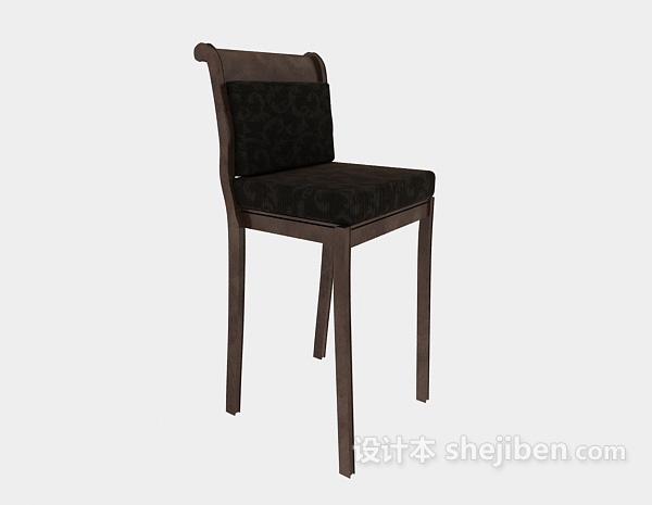 免费欧式风格简约高脚椅3d模型下载
