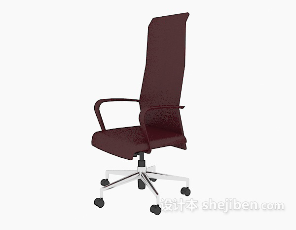 红色高背办公椅3d模型下载