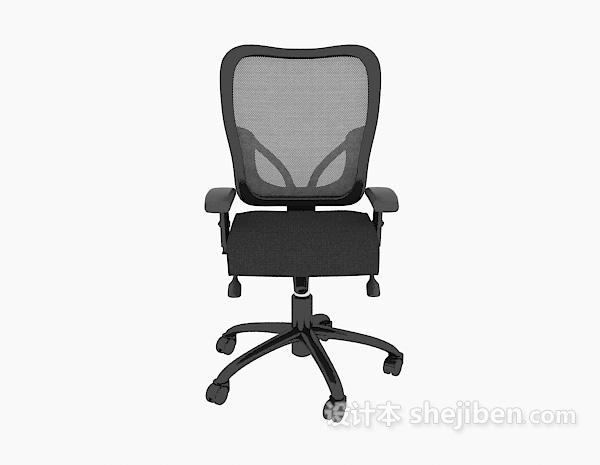 现代风格网纱扶手办公椅3d模型下载