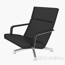 黑色简约风格办公椅3d模型下载