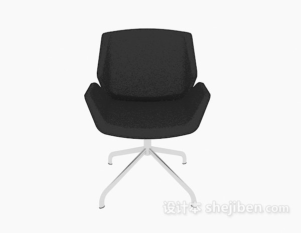 现代风格黑色办公休闲椅3d模型下载