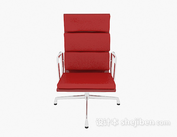 现代风格红色现代办公椅3d模型下载