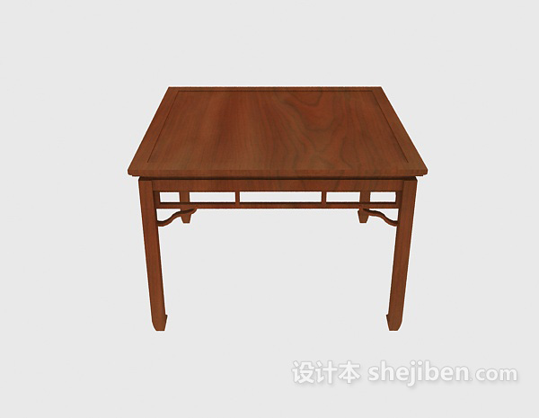 中式风格中式方桌3d模型下载