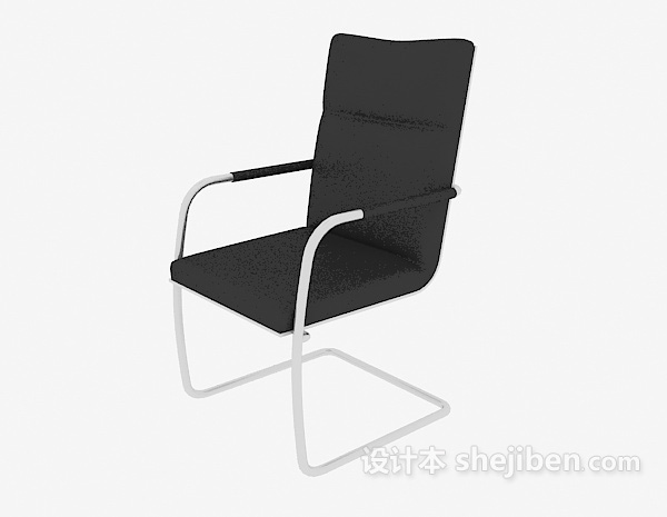 黑色扶手办公椅子3d模型下载