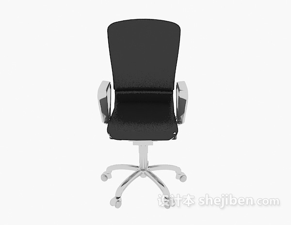 现代风格黑色可移动办公椅子3d模型下载