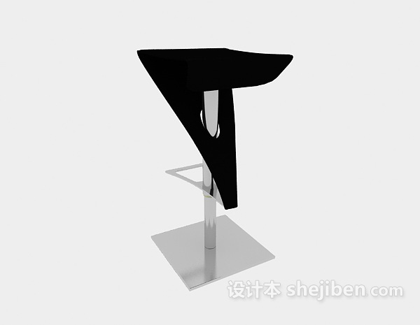 现代风格简约高脚凳3d模型下载