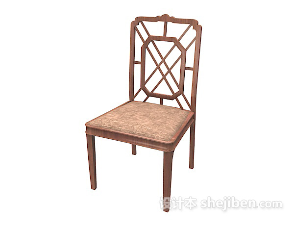 免费简约大方餐椅3d模型下载