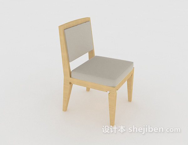黄色家居餐椅3d模型下载