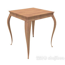 欧式简约实木边桌3d模型下载