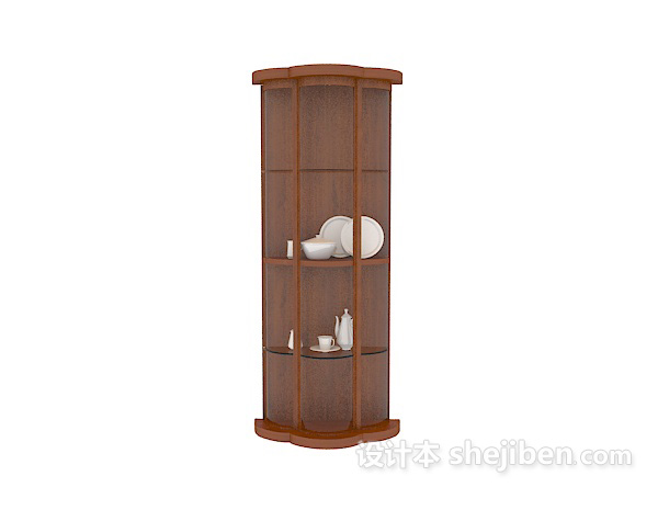 中式风格中式家具展示柜3d模型下载