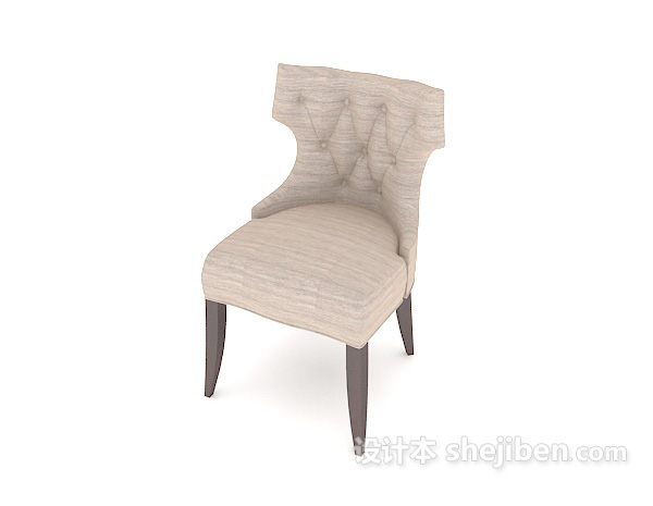 欧式风格简约休闲椅子3d模型下载