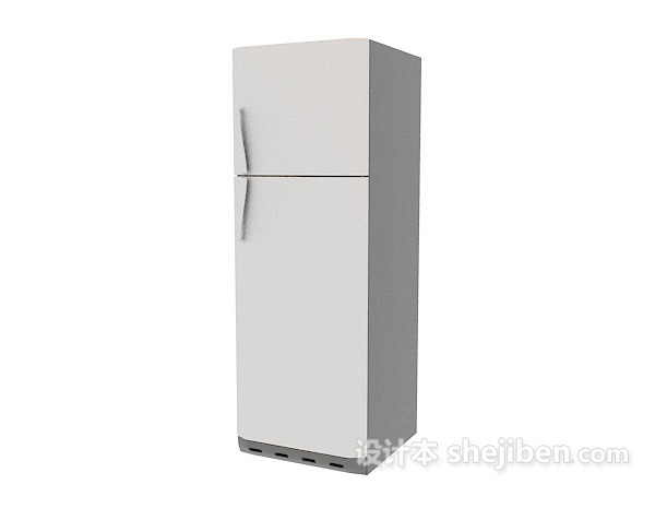 免费家用双层冰箱3d模型下载