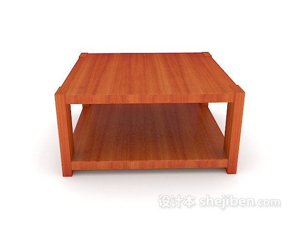 免费实木沙发方形茶几3d模型下载