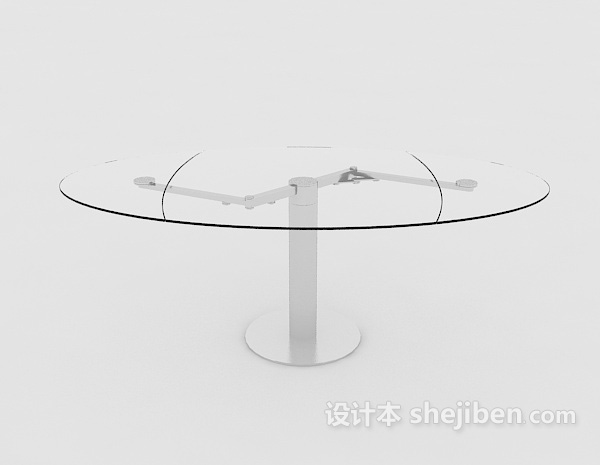 现代风格简约玻璃边桌3d模型下载