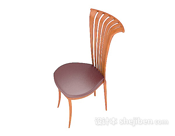 欧式特色餐椅3d模型下载