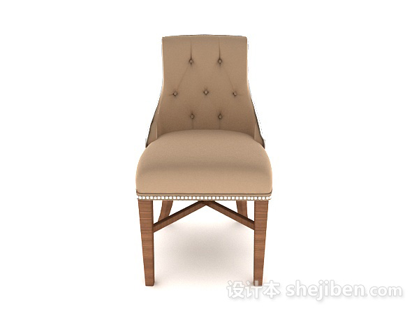现代风格棕色家居休闲椅3d模型下载
