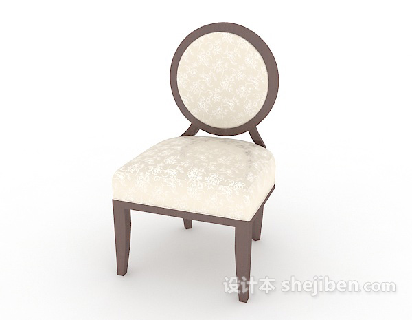 欧式风格欧式简约餐椅3d模型下载