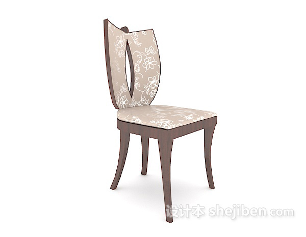 免费欧式风格特色餐椅3d模型下载