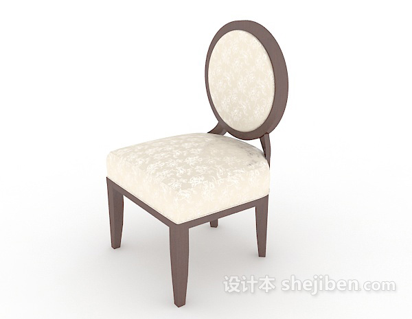 欧式简约餐椅3d模型下载
