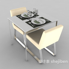 双人小餐桌3d模型下载