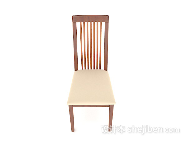 欧式风格简约欧式餐椅3d模型下载