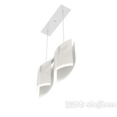 白色餐厅吊灯3d模型下载