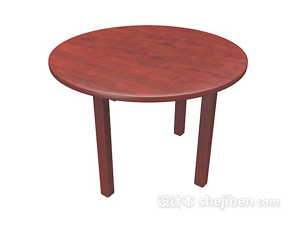 现代风格红木边桌3d模型下载