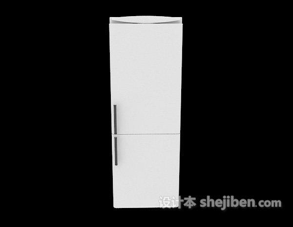 现代风格双层冰箱3d模型下载