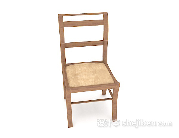 欧式风格简约风格靠背餐椅3d模型下载
