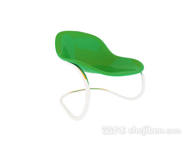 免费绿色简约休闲椅子3d模型下载