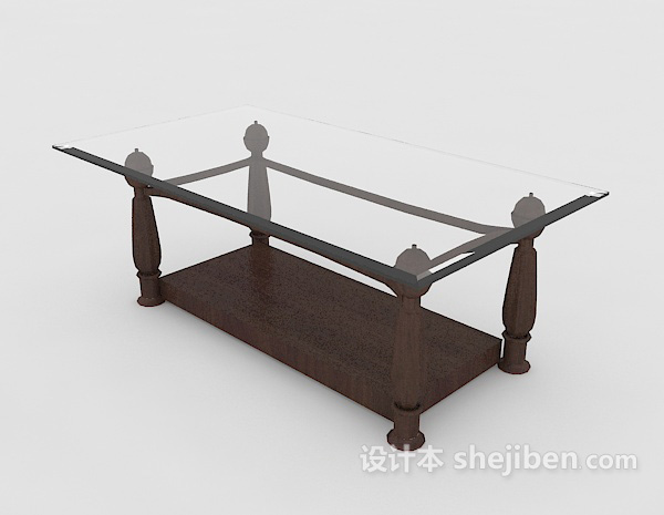 免费欧式家庭沙发茶几3d模型下载