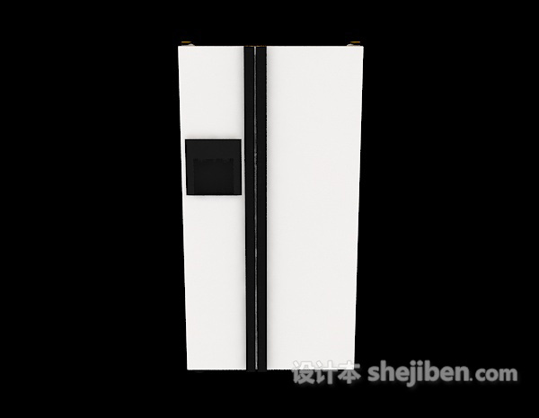 现代风格白色冰箱冰柜3d模型下载