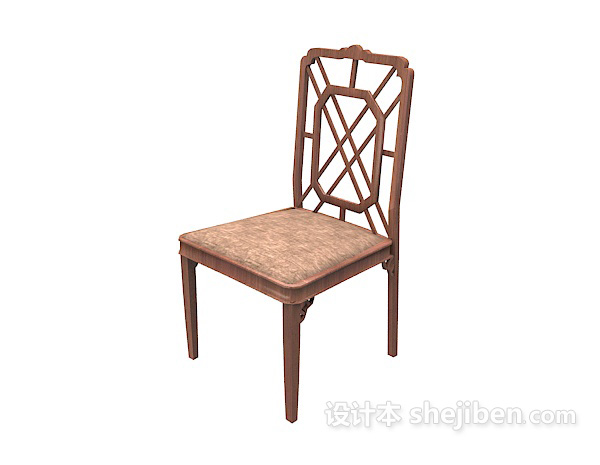 简约大方餐椅3d模型下载