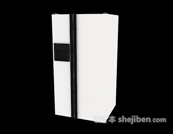 免费白色冰箱冰柜3d模型下载