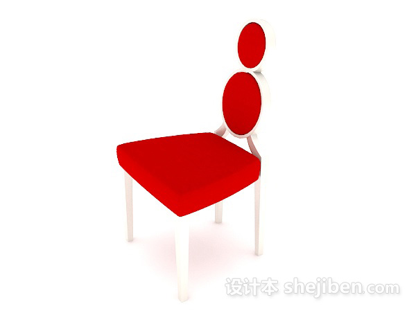 红色时尚餐椅
