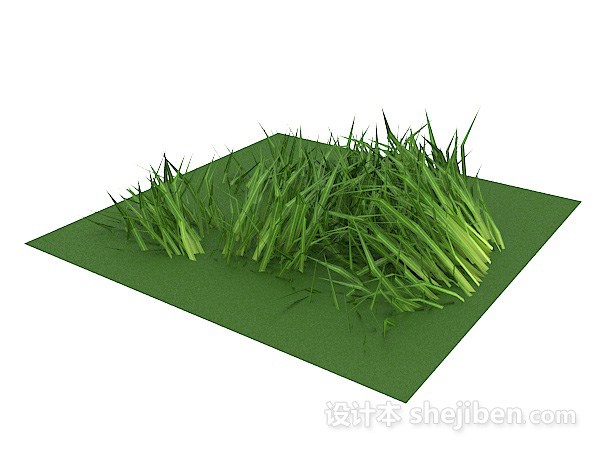 现代风格绿叶植物花草3d模型下载
