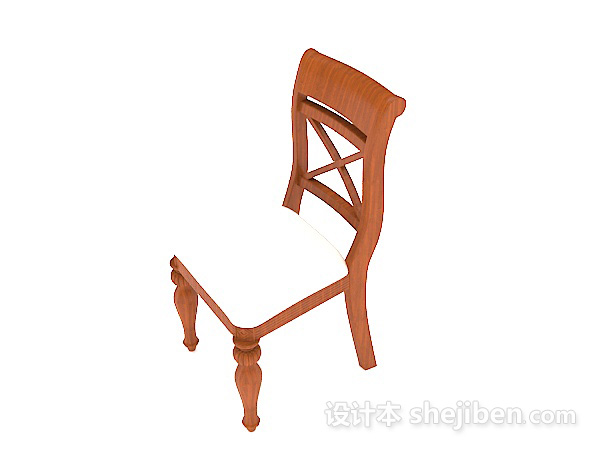 欧式风格精致餐椅3d模型下载