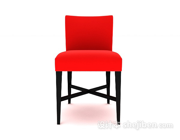 现代风格红色漂亮家居椅3d模型下载