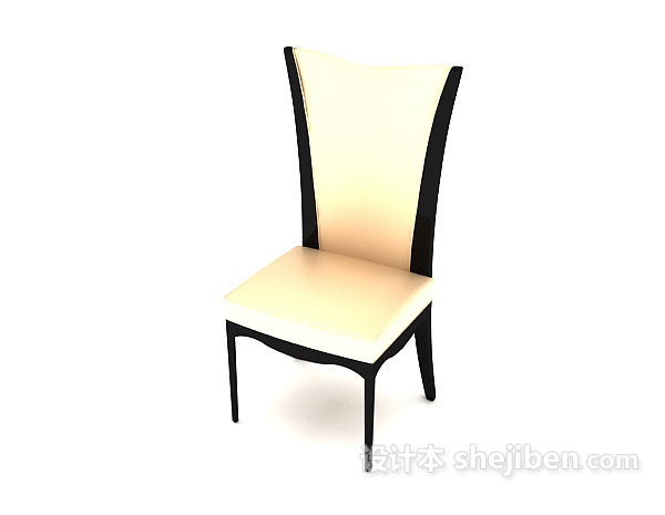 免费简约高背休闲椅子3d模型下载