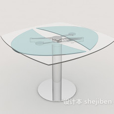 现代玻璃茶几边桌3d模型下载