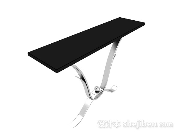 黑色装饰边桌3d模型下载