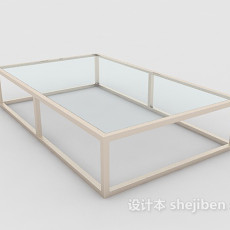 简约风格玻璃茶几桌3d模型下载