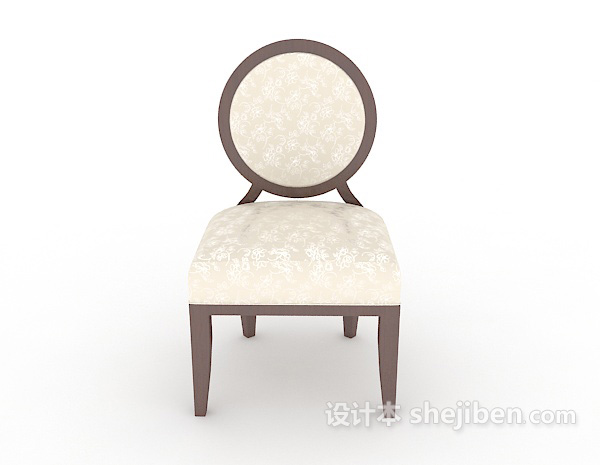 免费欧式简约餐椅3d模型下载