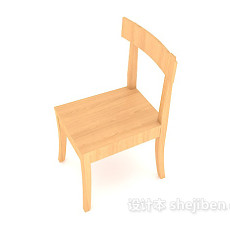 田园风格简约餐椅3d模型下载
