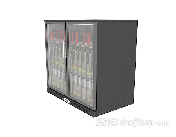 饮料冰箱3d模型下载