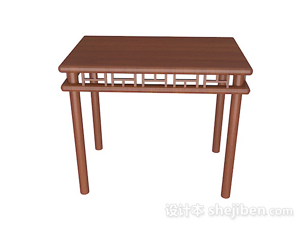 中式风格中式风格家居边桌3d模型下载
