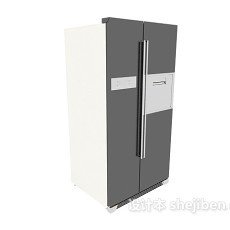 双开门式家用冰箱3d模型下载