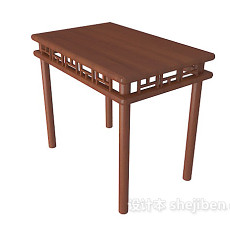 中式风格家居边桌3d模型下载
