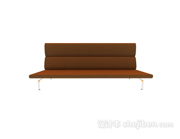 现代风格棕色休闲长椅3d模型下载